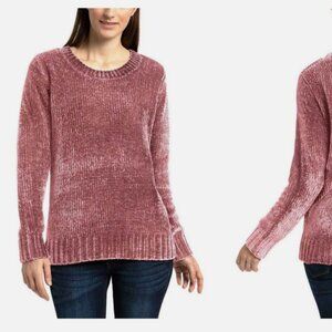 Mauve Orvis Ladies' Chenille Pullover Scoopneck Sweater - Medium